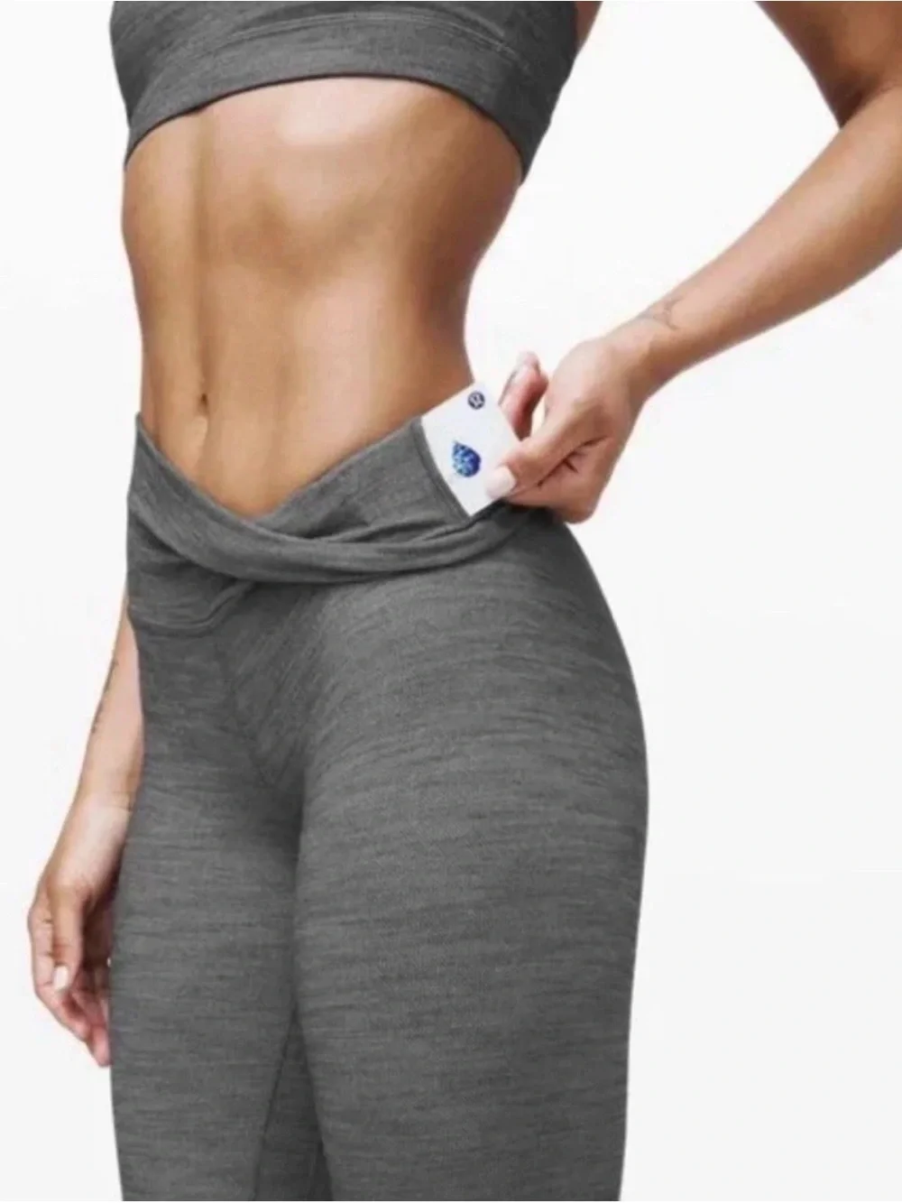 Lululemon Align High Rise Heathered Dark/SlateGray Yoga Legging Herringbone Sz 4